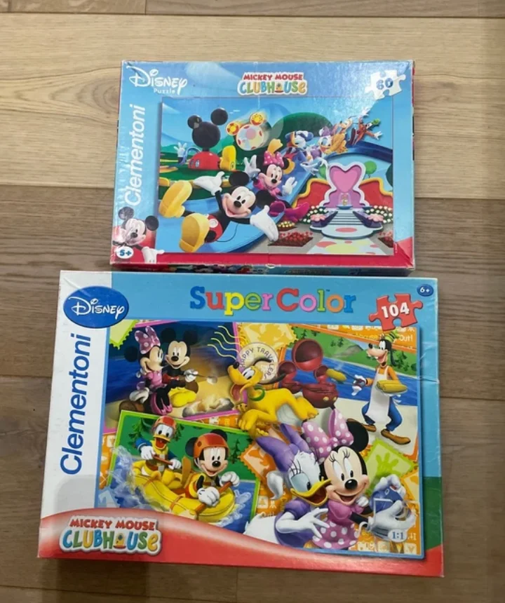 2 puzzles 5+ et 6+ Mickey